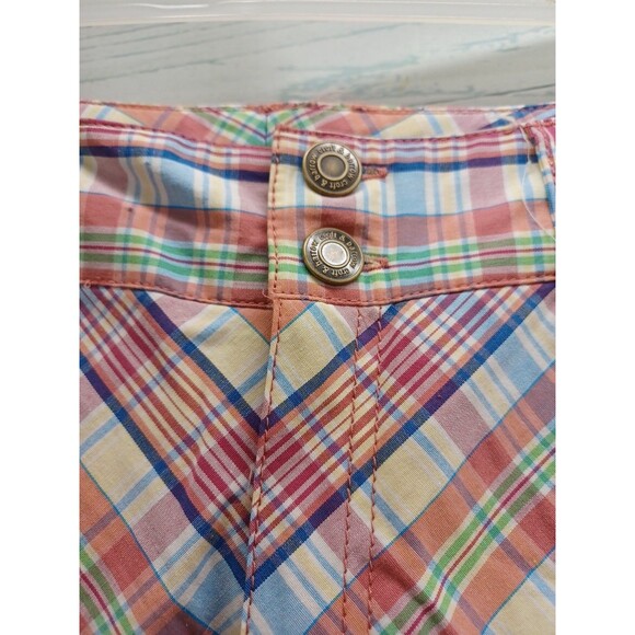 Croft Barrow Golf Tennis Skort Skirt Plaid Red Blue Pockets Sz 10 - Picture 3 of 7